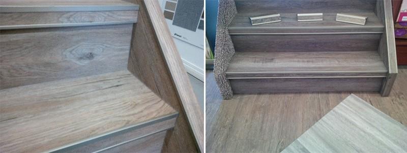 Vinyl Plank on Stairs With Our Special Nosing